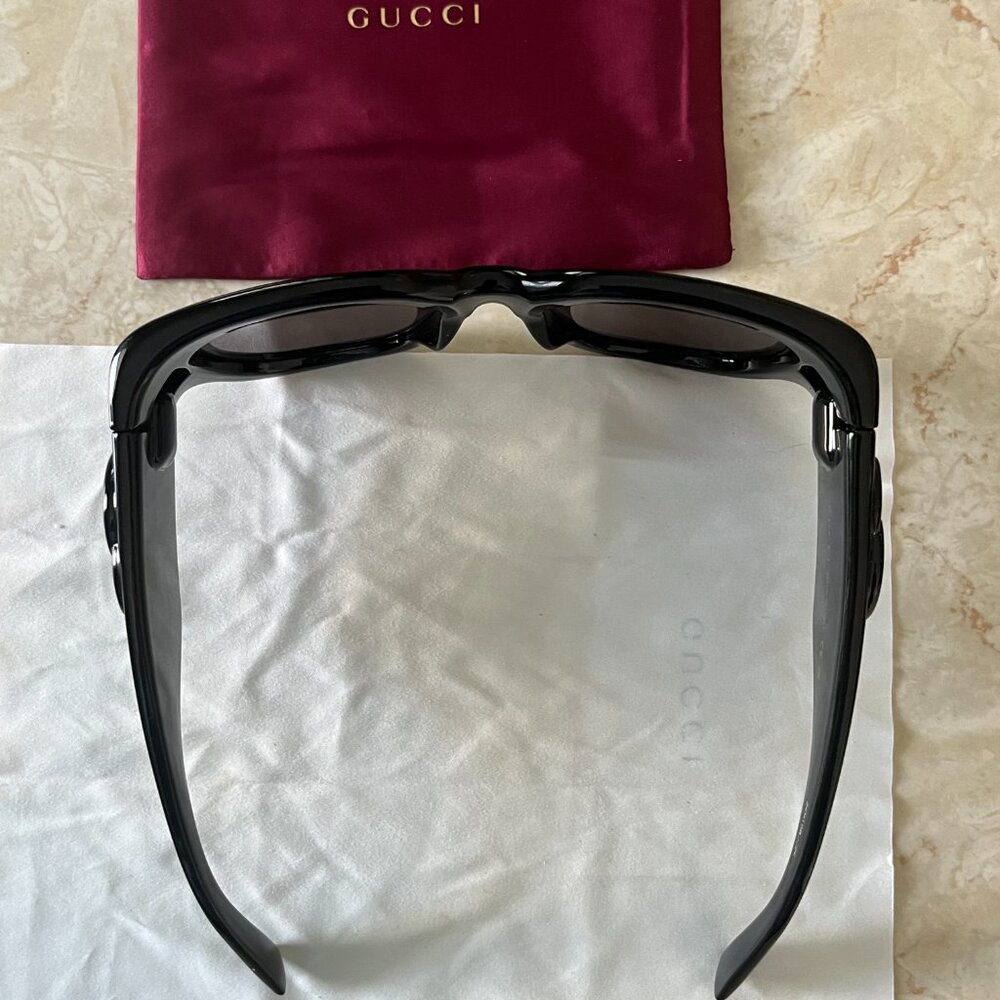 Gucci Black Marmont Monocolor 53mm Squared Sunglasses - Picture 10 of 11